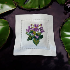 Embroidered Lavender Sachet Mini Pillow - Purple Violet