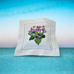 Embroidered Lavender Sachet Mini Pillow - Purple Violet