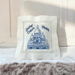 Embroidered Lavender Sachet Mini Pillow - Sacre Coeur