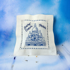 Embroidered Lavender Sachet Mini Pillow - Sacre Coeur