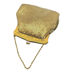 Vintage Whiting and Davis Art Deco Gold Mesh Evening Purse | Elegant 1930s/40s Accessories | Holiday Gift Idea