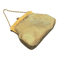 Vintage Whiting and Davis Art Deco Gold Mesh Evening Purse | Elegant 1930s/40s Accessories | Holiday Gift Idea