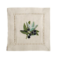 Embroidered Lavender Sachet Mini Pillow - Olives Ecru