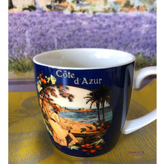 French Riviera Mug - Cote d'Azur Vintage Image