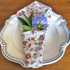 Provence Napkin - Fleurs des Champs White Valdrome