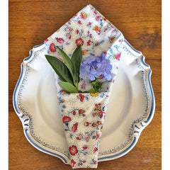 Provence Napkin - Fleurs des Champs White Valdrome