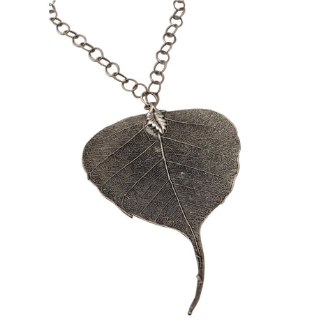 Silver Plated Leaf Necklace