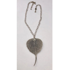 Silver Plated Leaf Necklace