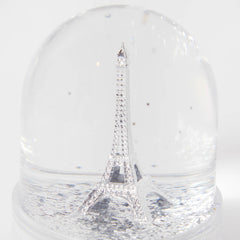 Paris Small Snow Globe - Eiffel Tower - Silver