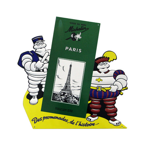 Embossed Tin Sign - Guide Michelin Paris