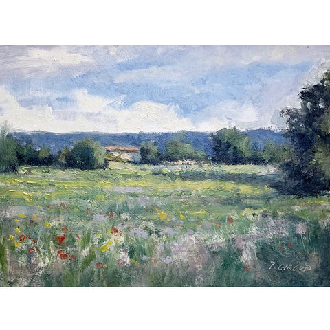 Provence Oil Painting - Campagne vers Peipin