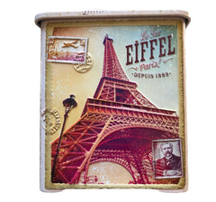 Decorative Square High Tin Box - Paris