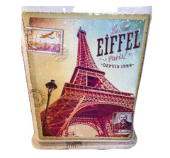 Decorative Square High Tin Box - Paris