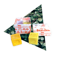 Marseille Soap Gift Box  - Toile de Jouy Orange - Senteurs de France