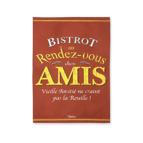 French Dishtowel - Bistrot des Amis