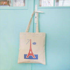 French Tote Bag - The Seine in Paris - Medium