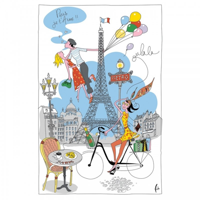 French Image Dishtowel - Paris Girl - Torchons & Bouchons